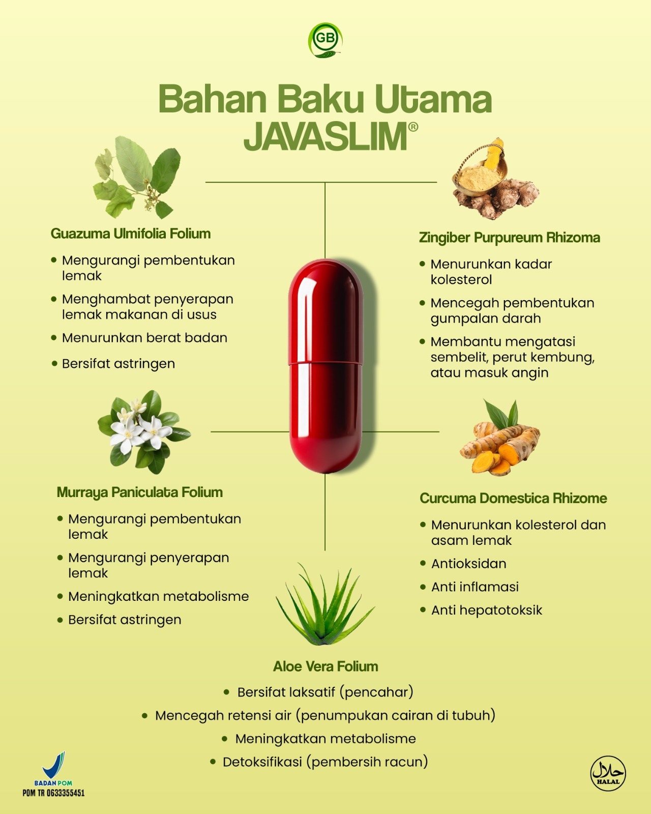 Bahan baku utama JAVASLIM